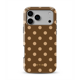 Classic Polka Dots, Elegant Brown - Tough Kryt na mobil