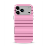 Horizontal Stripes, púdrovo ružový - Tough MagSafe Kryt na iPhone