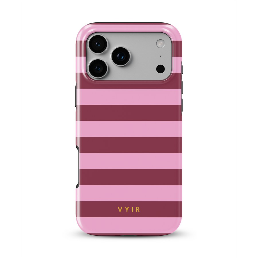 Horizontal Stripes, Candy Pink - Tough MagSafe Kryt na iPhone