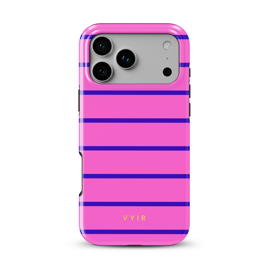 Horizontal Stripes, ružové závesy - Tough MagSafe Kryt na iPhone
