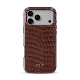 Croc Leather Print Mocha - Tough Kryt na mobil