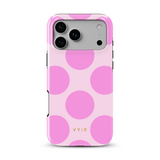 Large Polka Dots, Bubbly Pink - Tough MagSafe iPhone Kryt