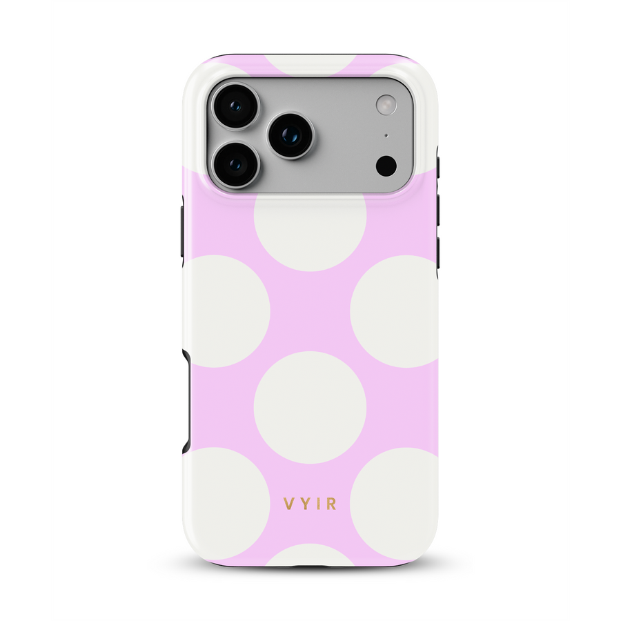 Large Polka Dots, vanilkovo-ružový - Tough MagSafe iPhone Kryt