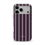 Luxe Stripes, slivková - Tough MagSafe Kryt na iPhone