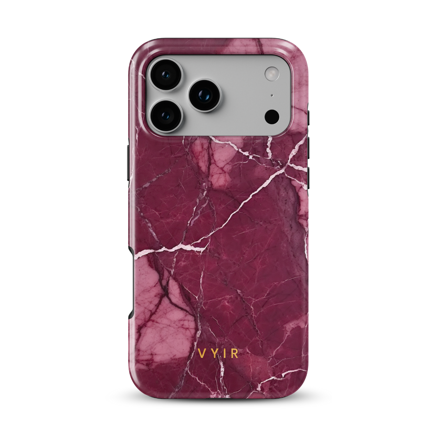 Pure Marble Burgundy - Shockproof Phone Case - VYIR
