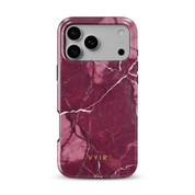 Pure Marble Burgundy - Shockproof Phone Case - VYIR