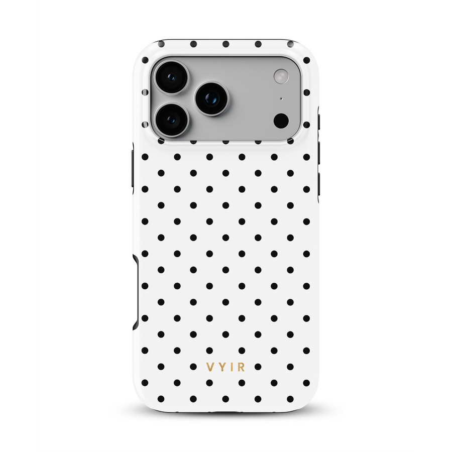 Tiny Polka Dots, čierna a biela - Tough Kryt na mobil MagSafe iPhone