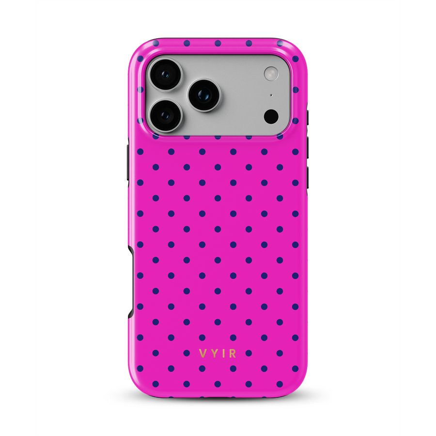 Tiny Polka Dots, Tmavoružová - Tough MagSafe iPhone Kryt