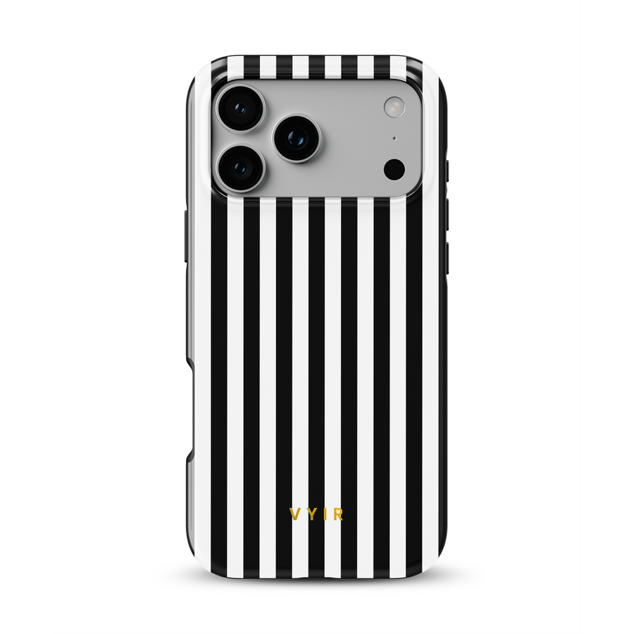 Vertical Stripes, čierno-biely - Tough MagSafe iPhone Kryt