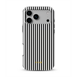 Vertical Stripes, Pinstripe Black and White - Tough MagSafe Kryt na iPhone
