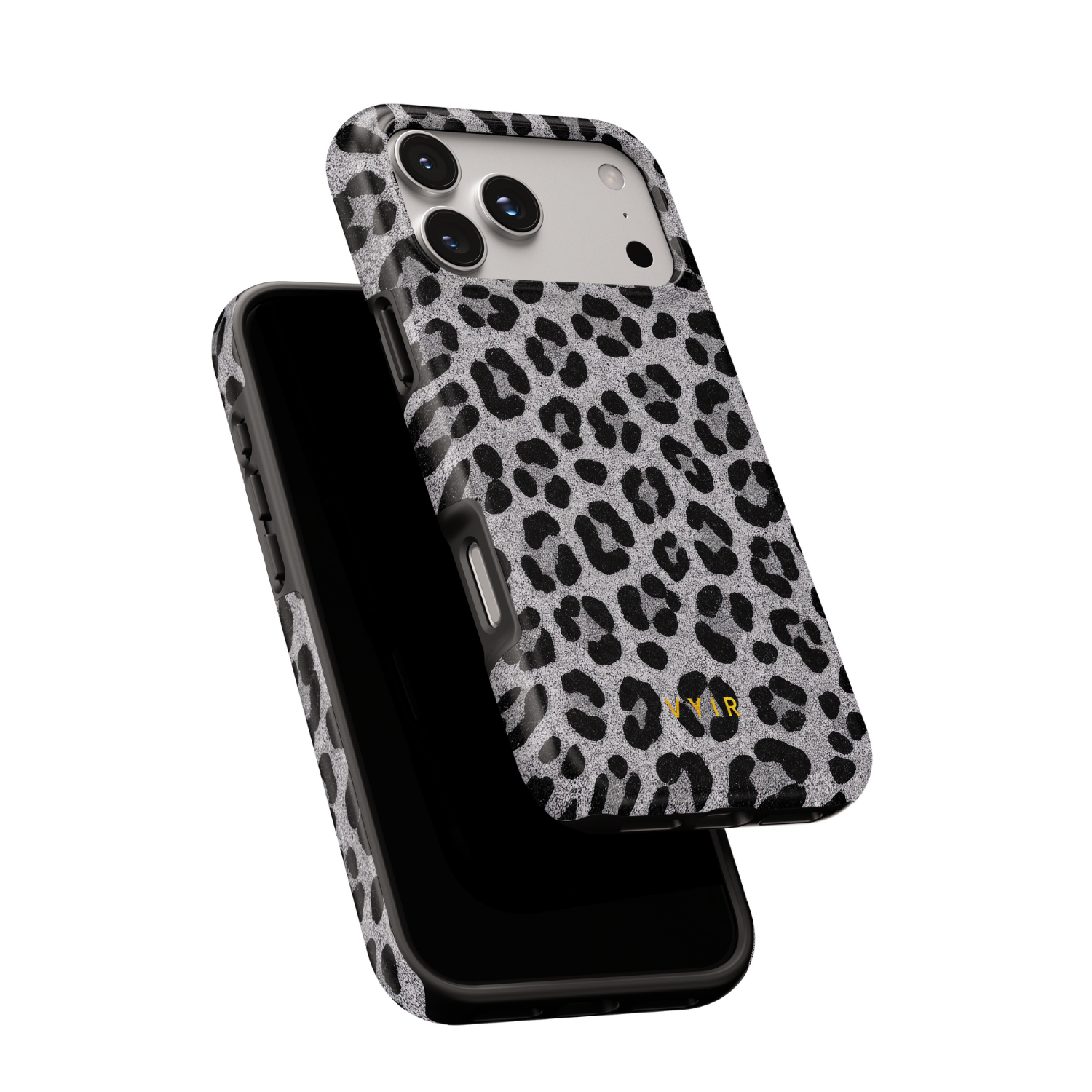 Luxe Leopard Silver - Shockproof Phone Case - VYIR