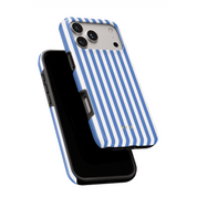 Vertical Stripes, Parisian Blue - Shockproof Phone Case - VYIR