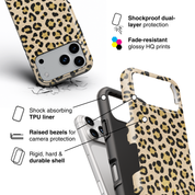 Luxe Leopard Beige - Shockproof Phone Case - VYIR