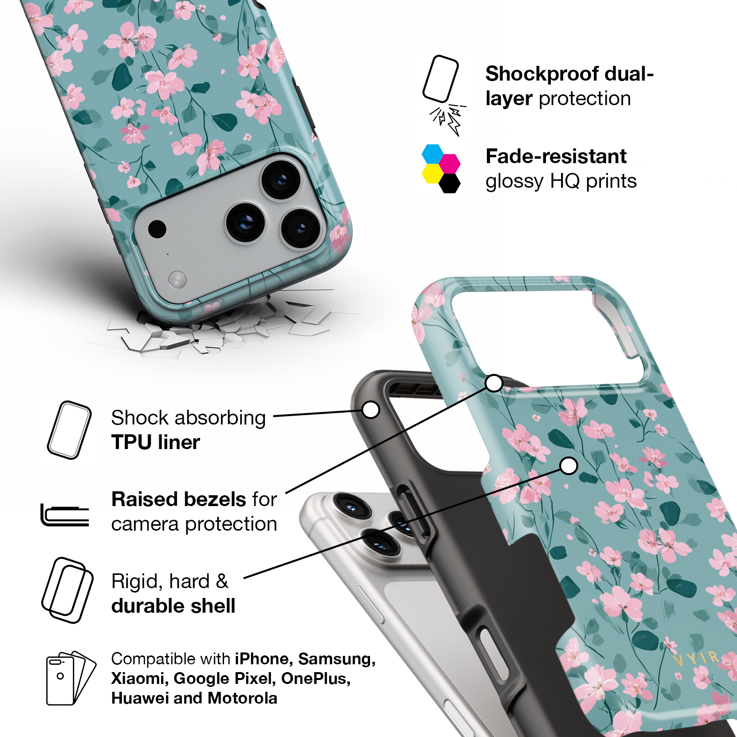 Sakura Drift - Shockproof Phone Case - VYIR
