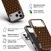 VYIR Signature Flowers, Chocolate Brown - Shockproof Phone Case - VYIR