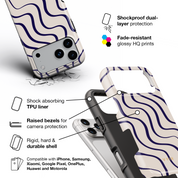 Swirl Lines, Old Money - Shockproof Phone Case - VYIR