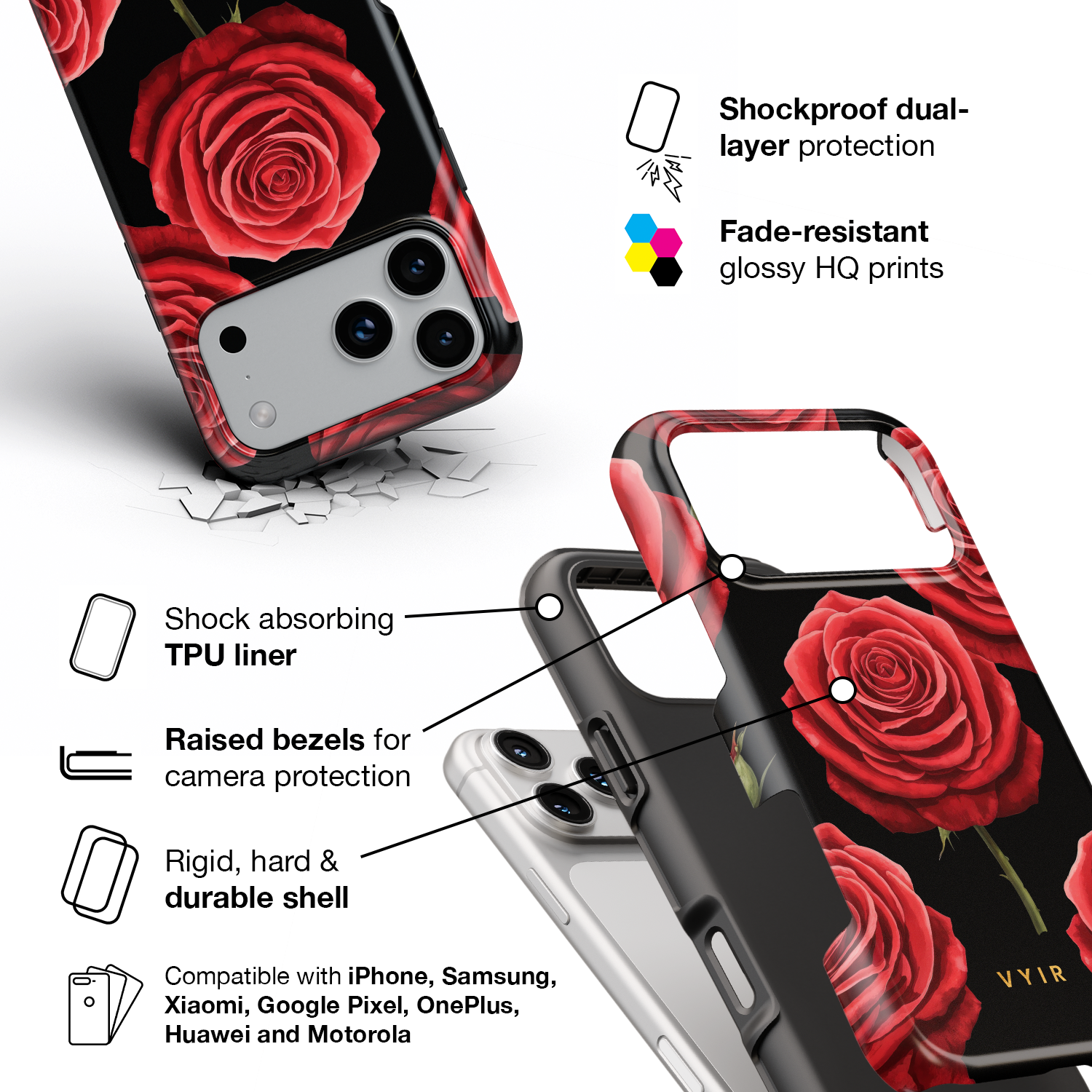 Ruby Rose - Shockproof Phone Case - VYIR