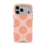 Big Polka Dots, Peach Pop - Tough Kryt na iPhone