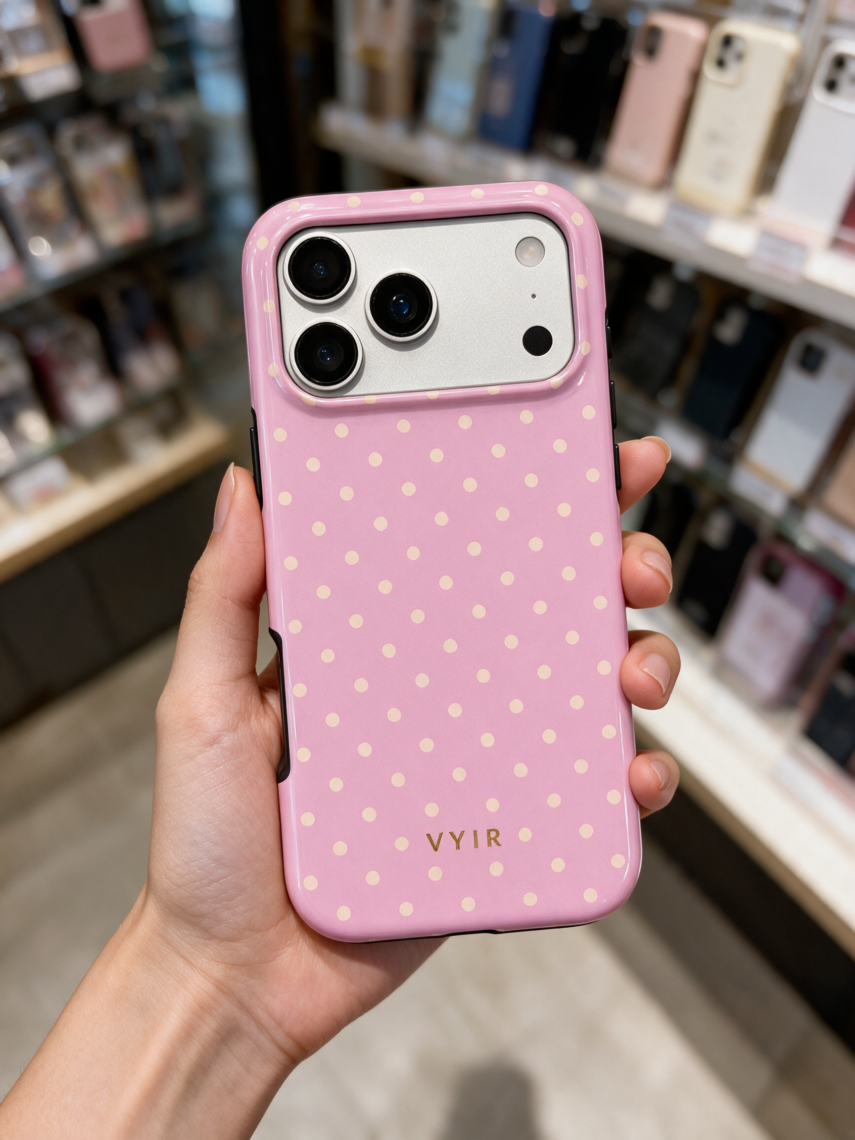Tiny Polka Dots, nežne ružová - Tough Kryt na mobil