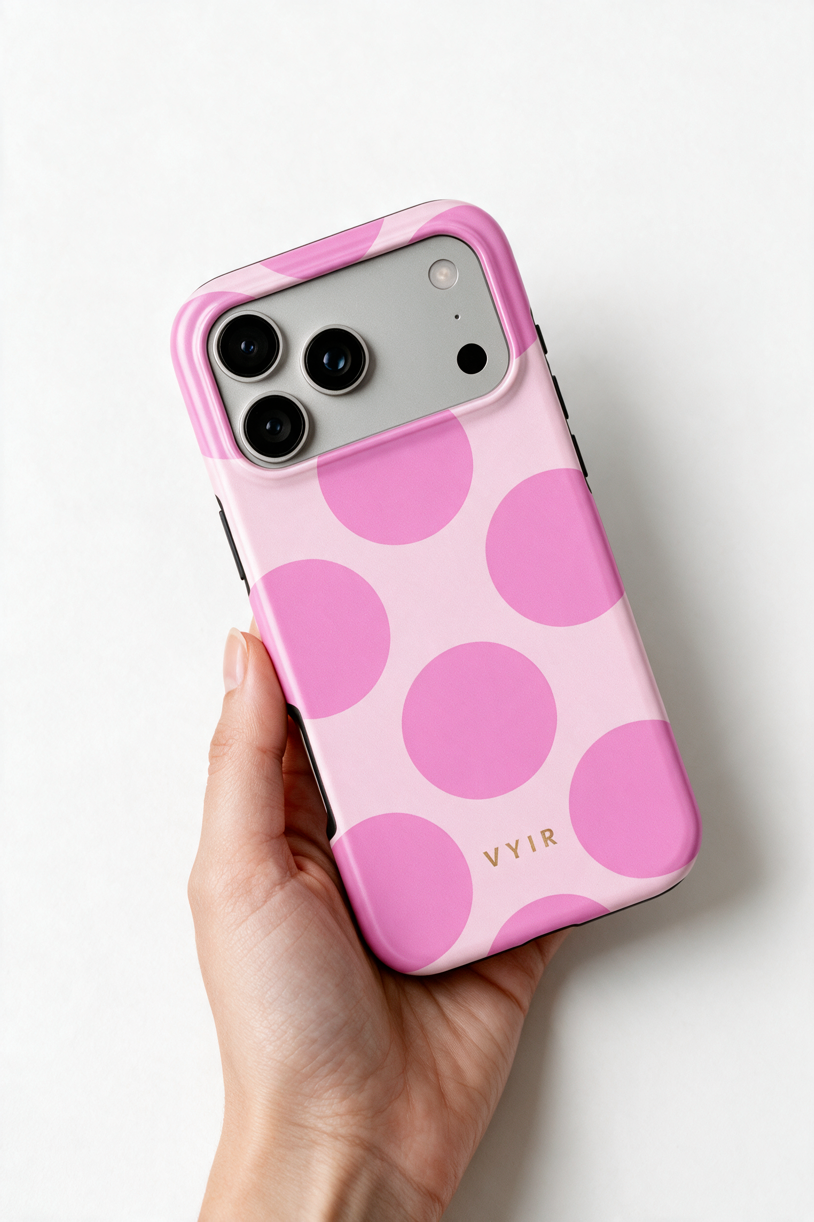 Large Polka Dots, Bubbly Pink - Tough Kryt na mobil