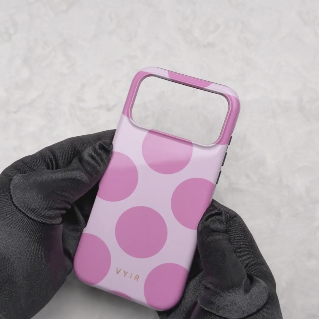Large Polka Dots, Bubbly Pink - Tough Kryt na mobil