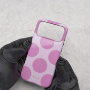 Large Polka Dots, Bubbly Pink - Tough Kryt na mobil